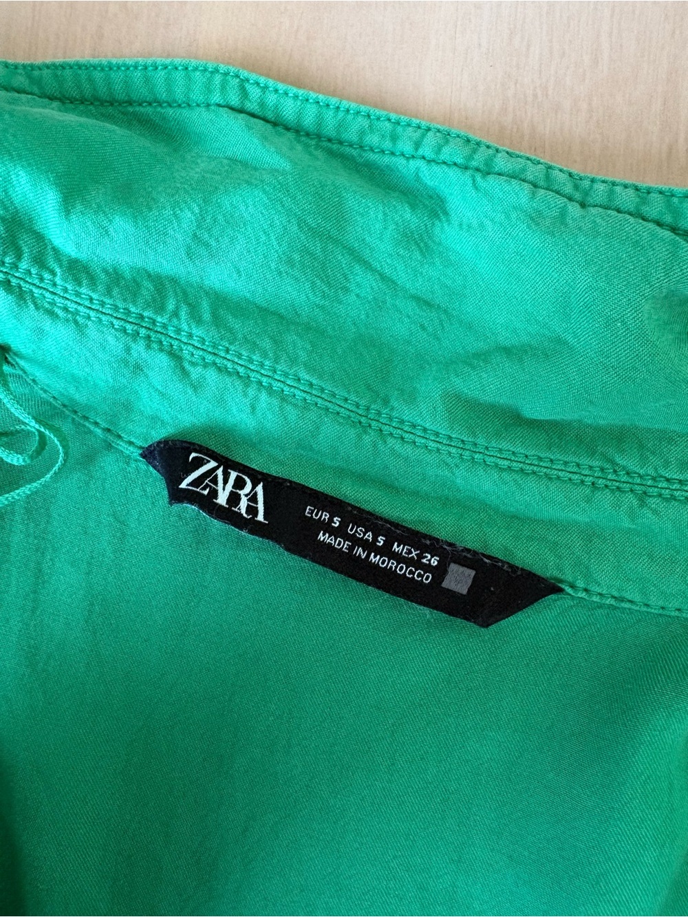 Zara Bright Green Tiered Maxi Dress - Picture 3 of 5